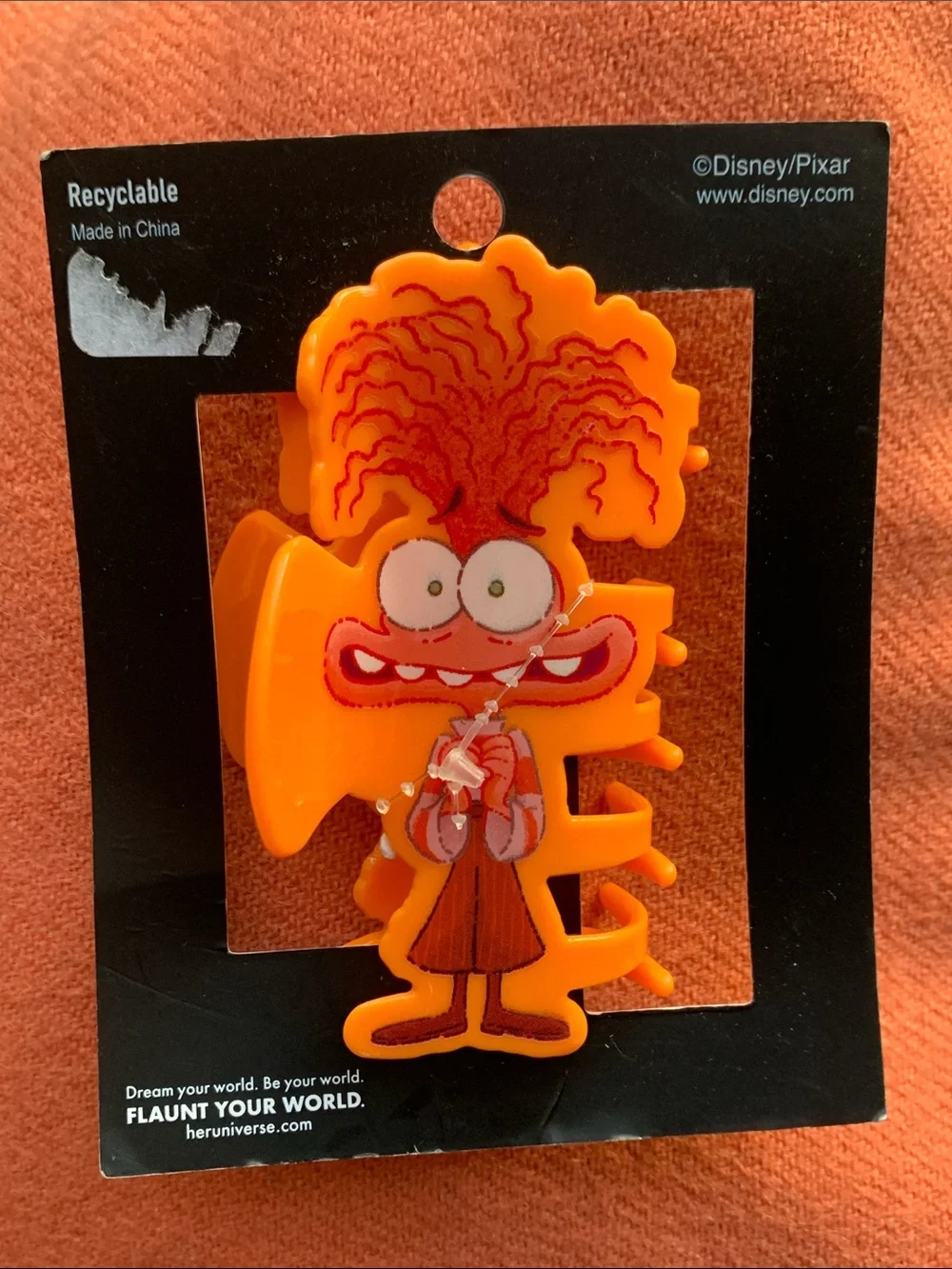 Disney Pixar  Inside Out 2 anxiety Orange Character Hair Clip